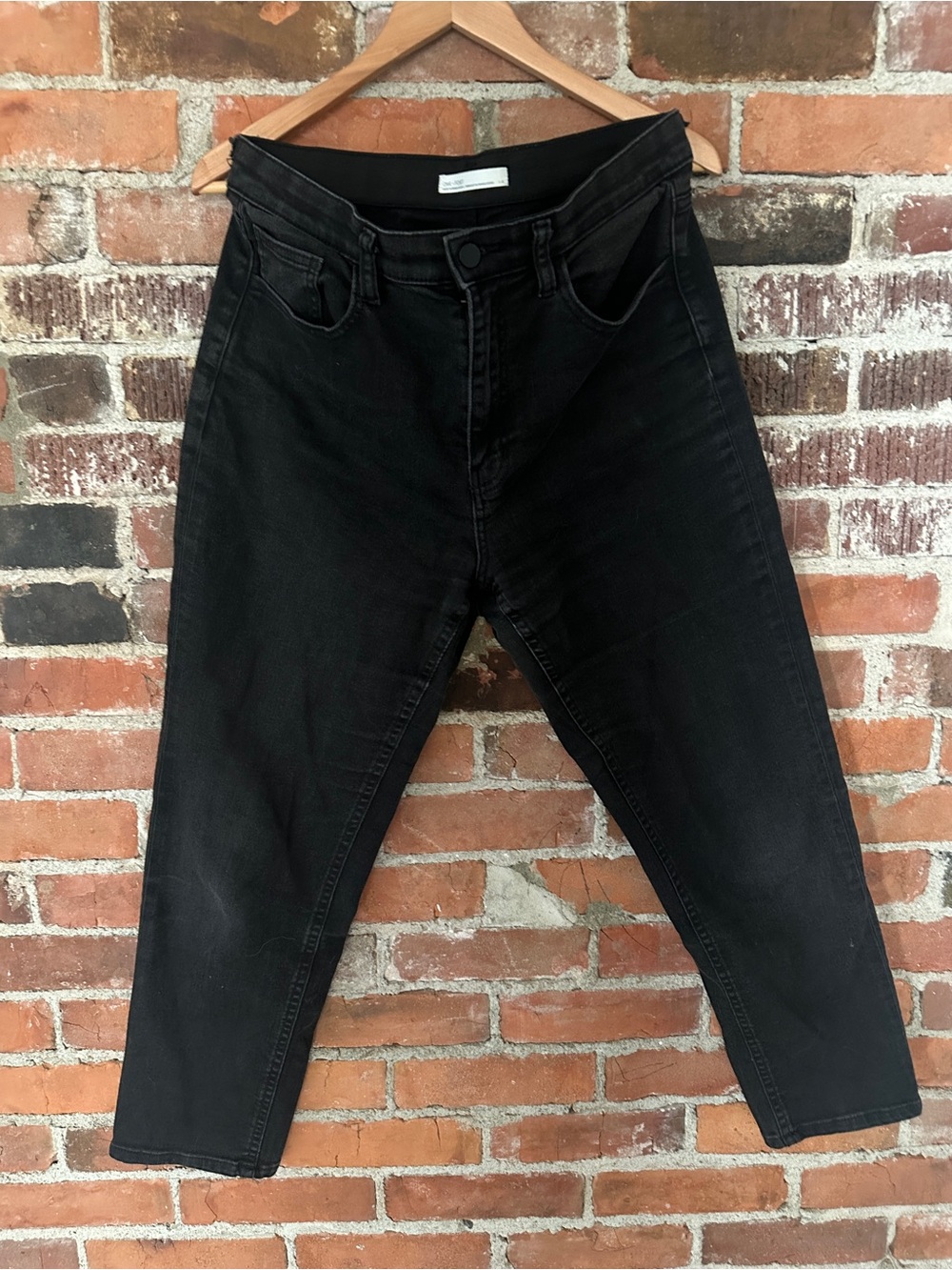 Black High-Waist Oak + Fort Jeans